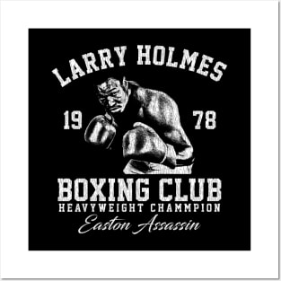 Boxing Club Larry Holmes White Posters and Art